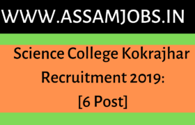 Science College Kokrajhar Recruitment