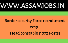 Border security Force recruitment 2019