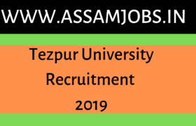 Tezpur University Recruitment 2019