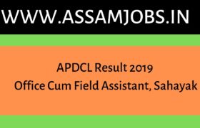 APDCL Result 2019