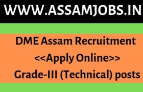DME Assam Recruitment 2019
