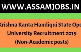 Krishna Kanta Handiqui State Open University Recruitment