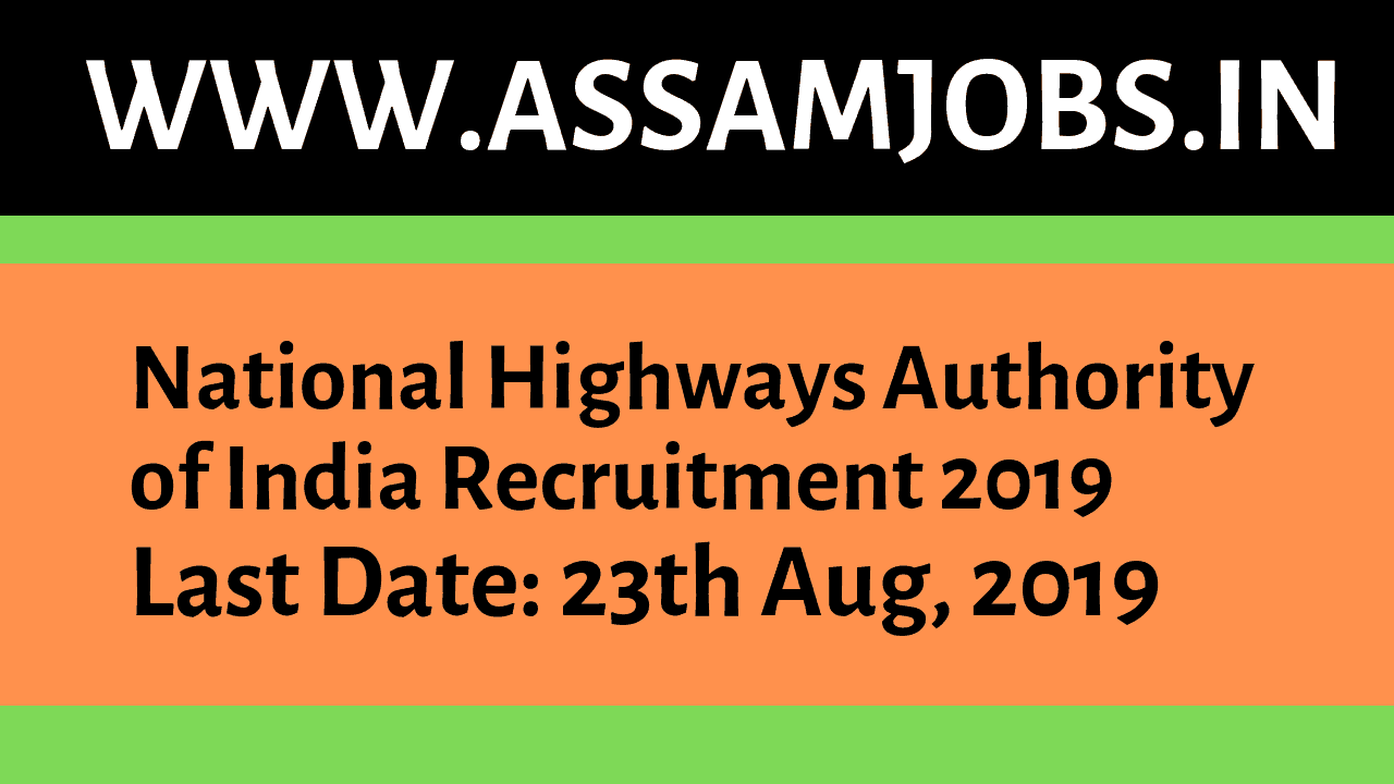 National Highways Authority of India Recruitment 2019