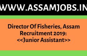 Director Of Fisheries, Assam Recruitment 2019_ Junior Assistant,