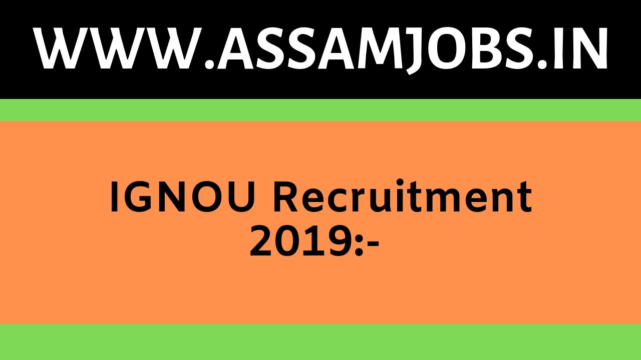 IGNOU Recruitment 2019
