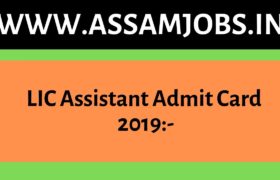 LIC Assistant Admit Card 2019
