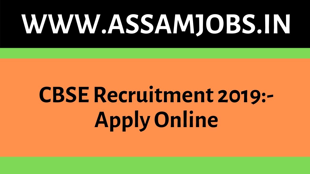 CBSE Recruitment 2019