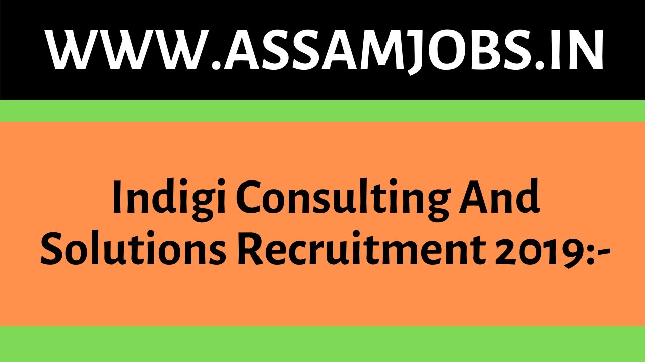 Indigi Consulting And Solutions Recruitment 2019