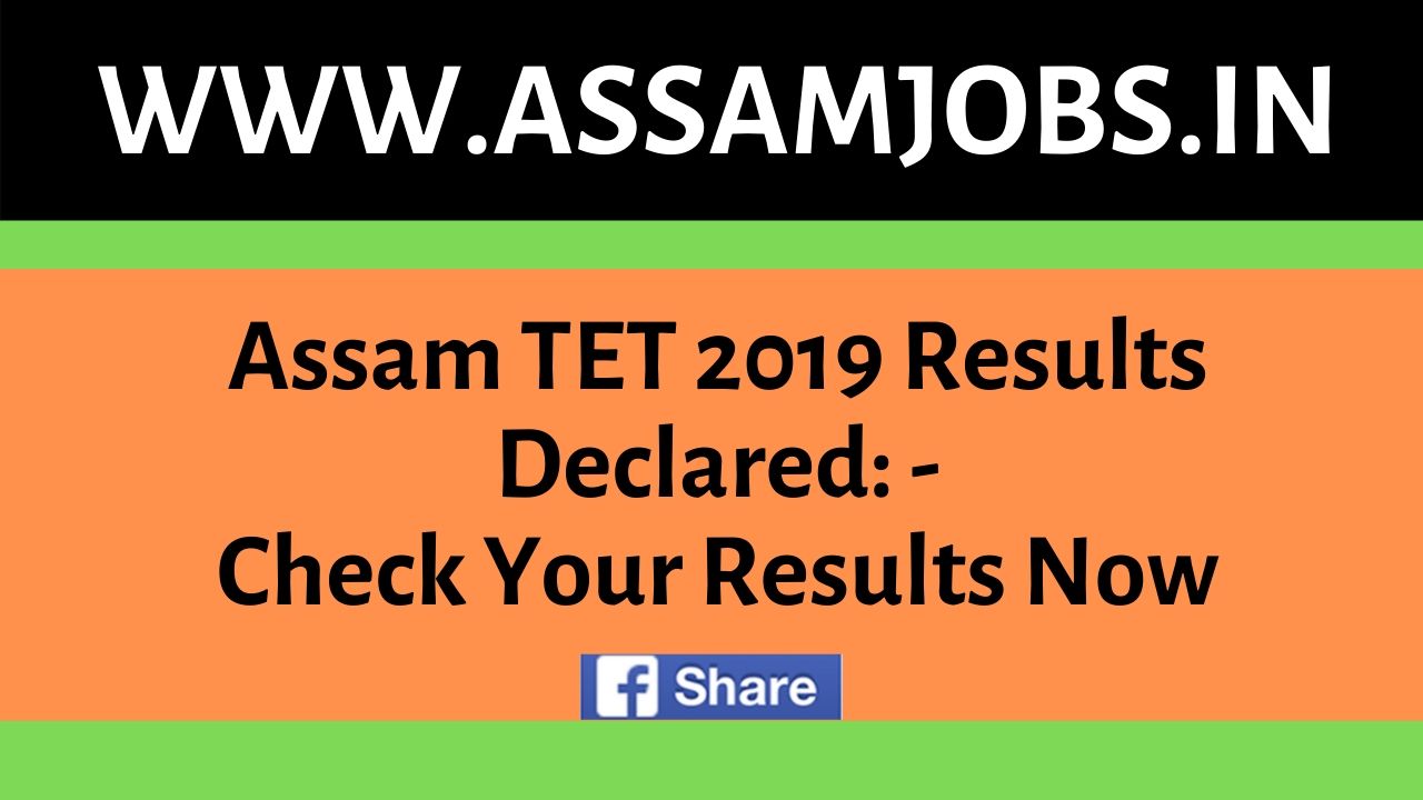 Assam TET 2019 Results