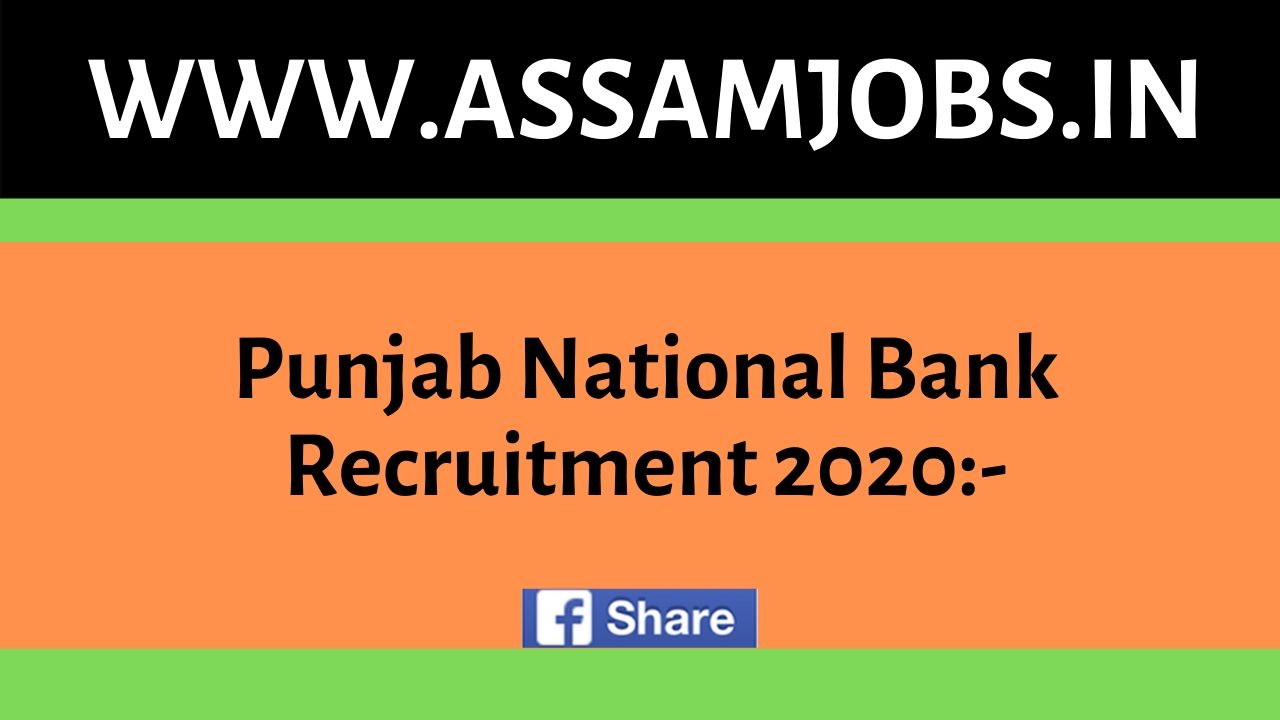 Punjab National Bank Recruitment 2020: