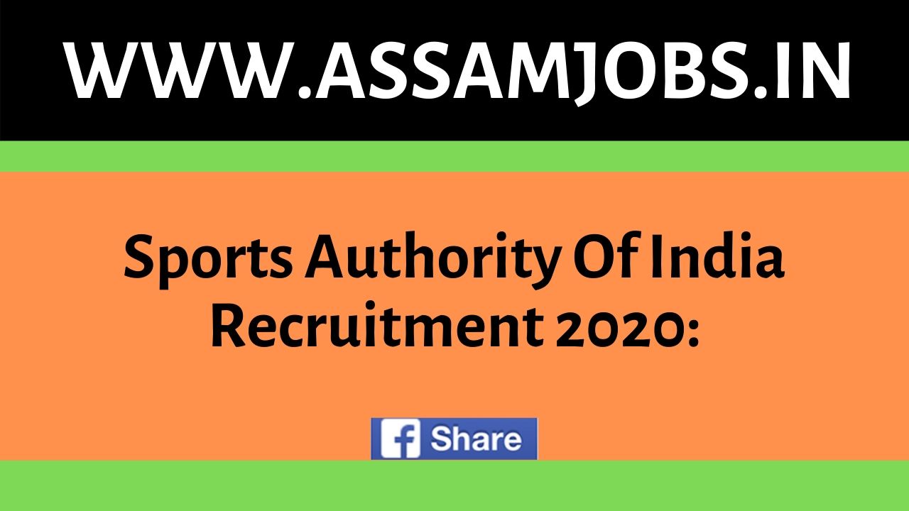Sports Authority Of India Recruitment 2020_