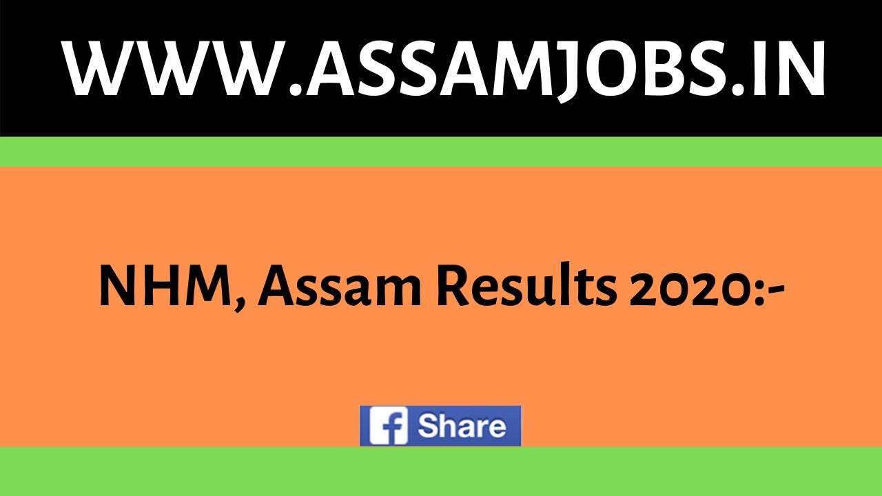 NHM, Assam Results 2020