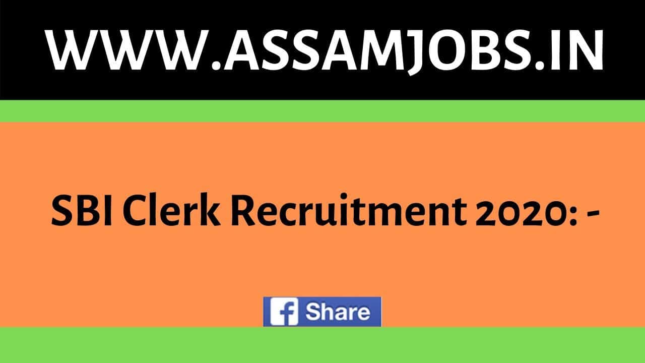 SBI Clerk Recruitment 2020