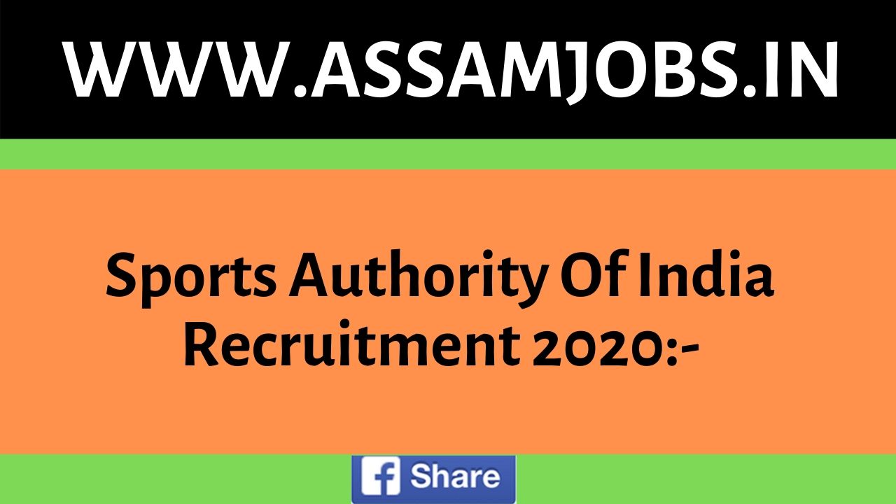 Sports Authority Of India Recruitment 2020