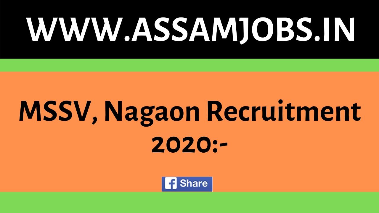 MSSV, Nagaon Recruitment 2020