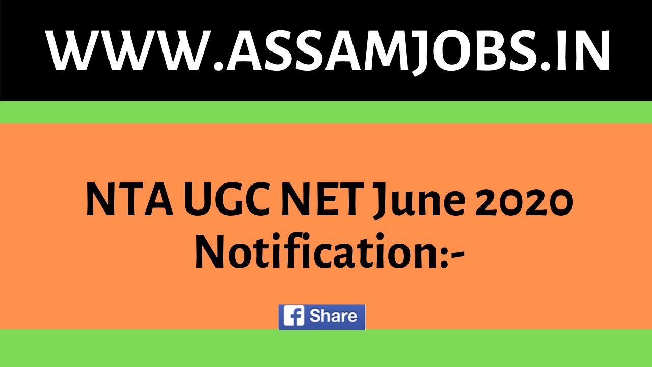 NTA UGC NET June 2020 Notification